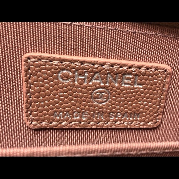 Chanel Iridescent Rose Gold Zip Wallet Card Holder - Picture 11 of 13